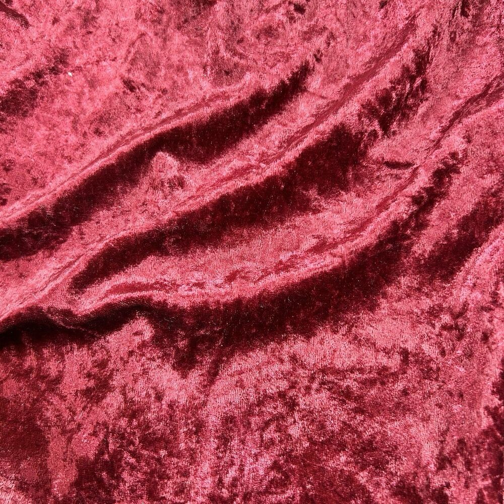 Vintage All That Jazz Crushed Velvet Bodycon Mini Dress 80s 90s Size S Burgundy - Picture 8 of 12